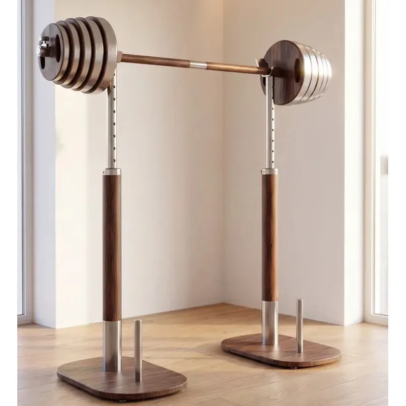 Luxury Wood Stainless Steel Bench Press Frame Solid Walnut Ash Cherry Oak