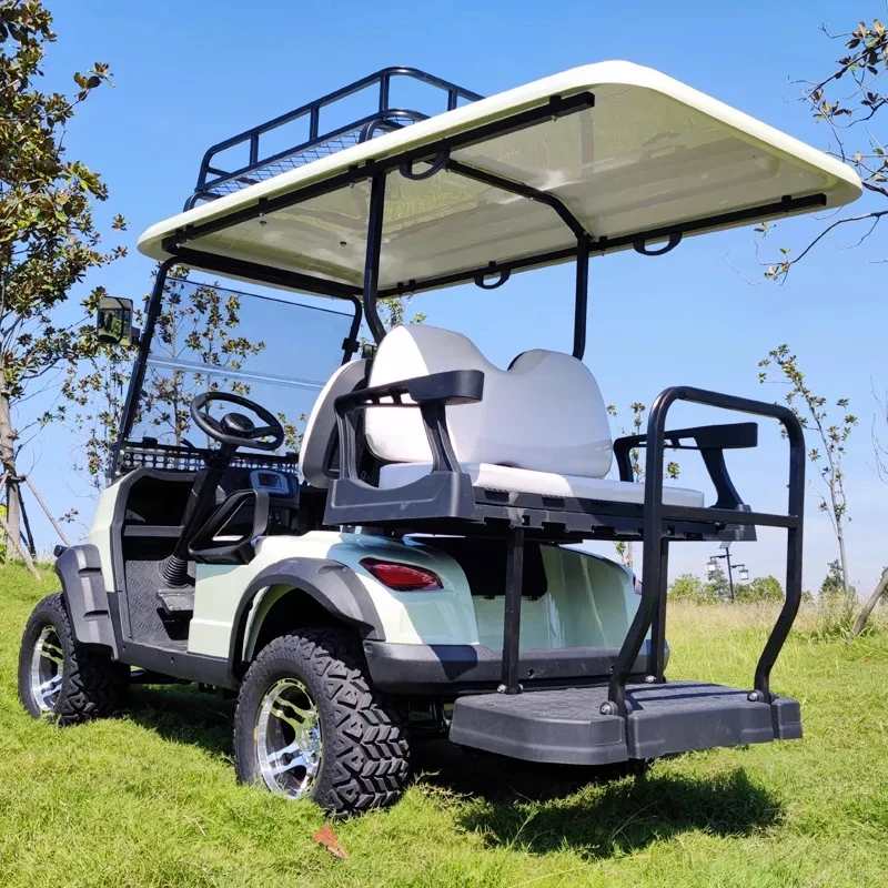 Long Durability 72v Golf Cart 4 Seater Lifted 12 Inch Wheels Golf Cart Electric Golf Buggy