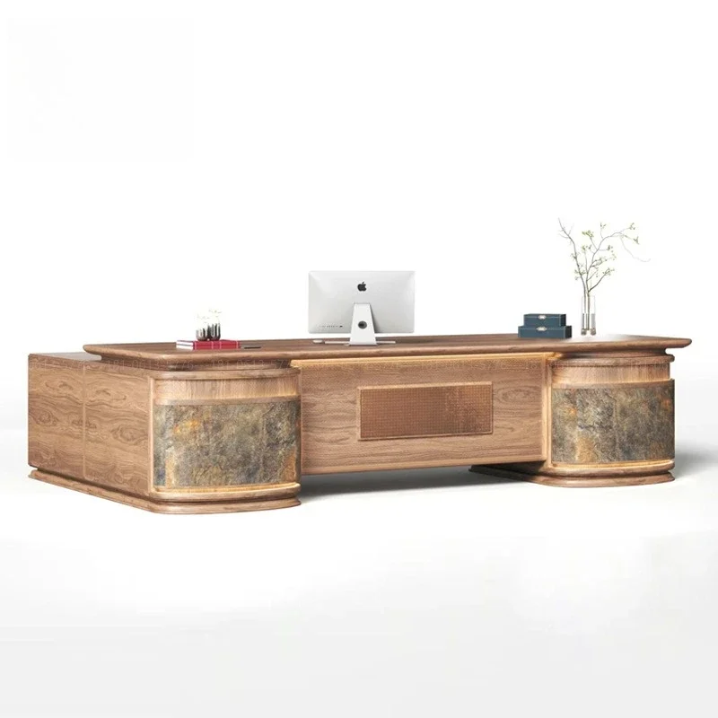 Moderne lichte luxe massief houten bank, bureau van de president