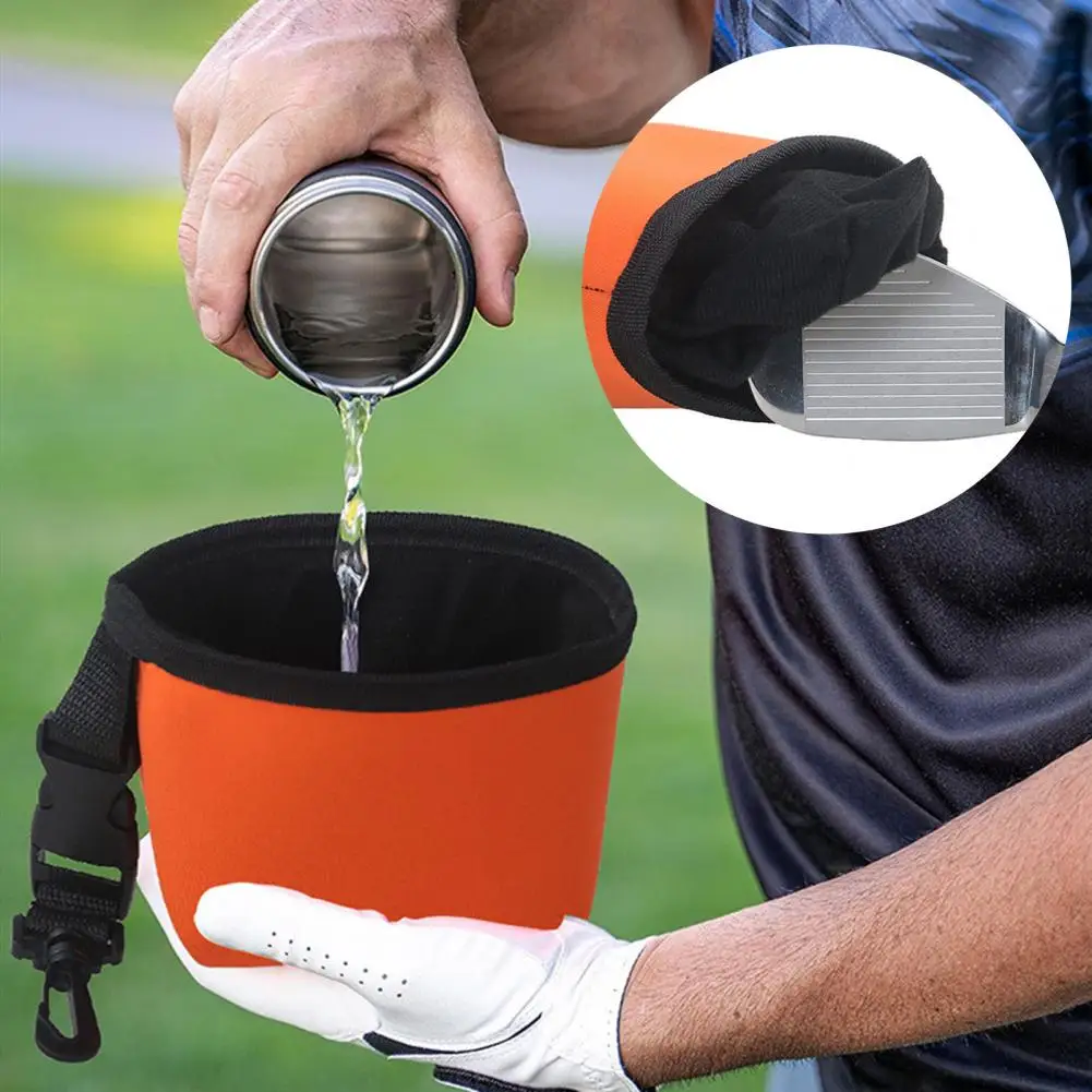 

Сумка для чистки гольф-клуба и мяча со съемным зажимом Сумка для гольфа Водонепроницаемая подкладка Очиститель мяча для гольф-клуба Аксессуары для чистки мячей ﻿