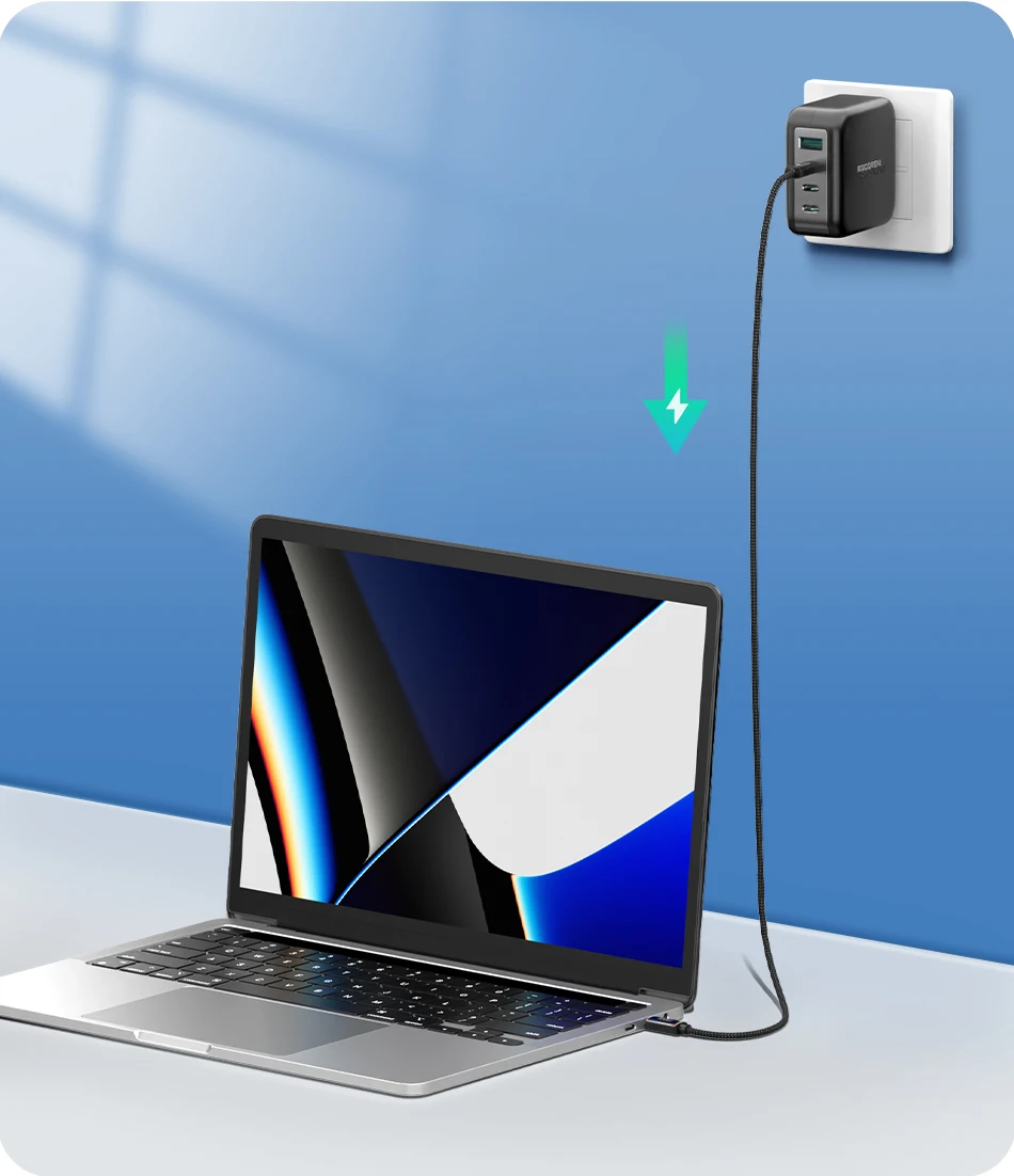 Rocoren 240W 5A Hochleistungs-Schnellladekabel Typ C 100W PD 3.1 USB C Schnelllade-Datumskabel für iPhone Samsung Laptop iPad – Detail 5