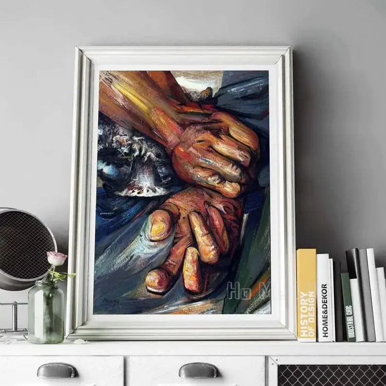 Mid Century Art Print 1949 David Alfaro Siqueiros Painting Modern Wall Decor