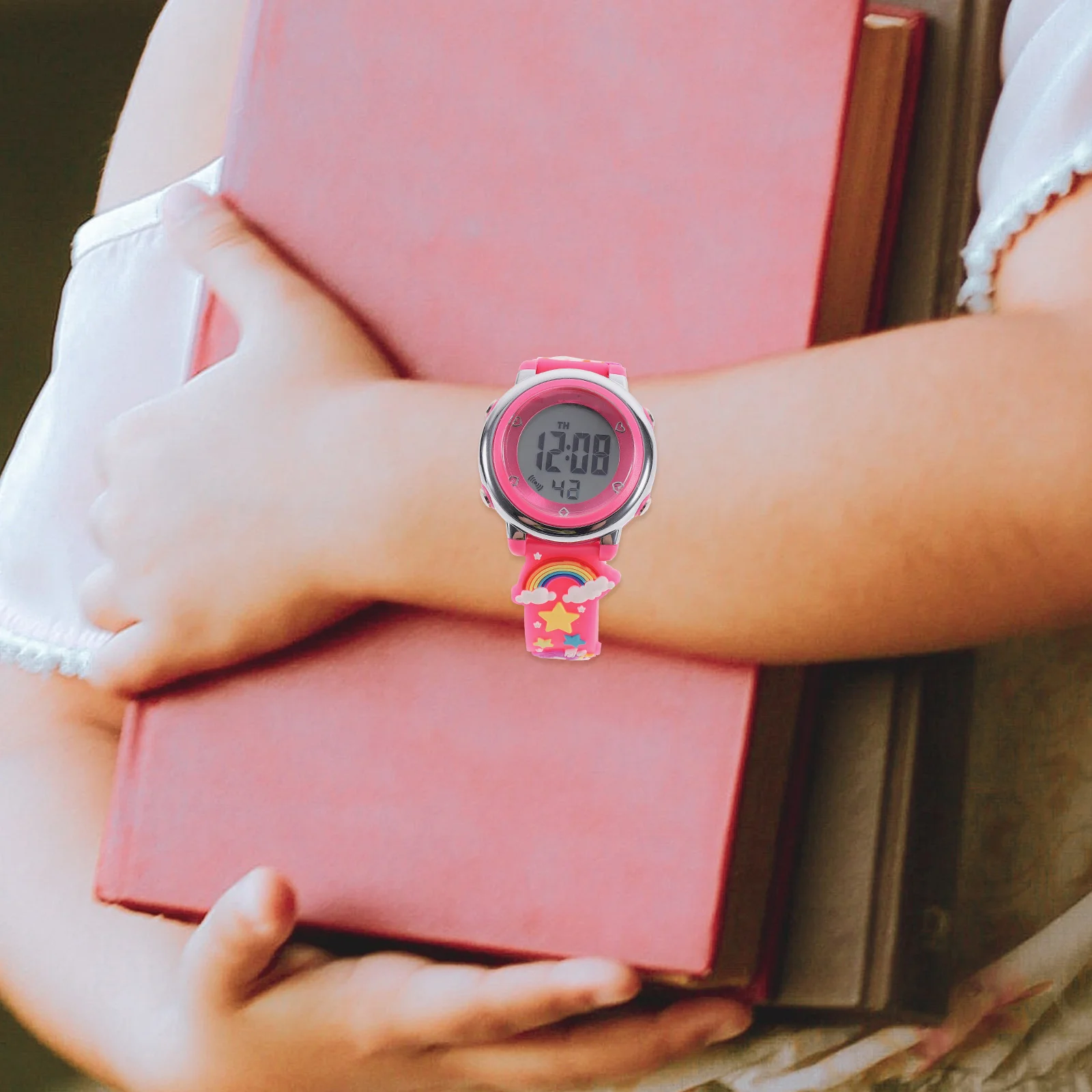 1 قطعة ساعة يد كرتونية قابلة للتعديل من السيليكون مقاومة للماء للساعة #2