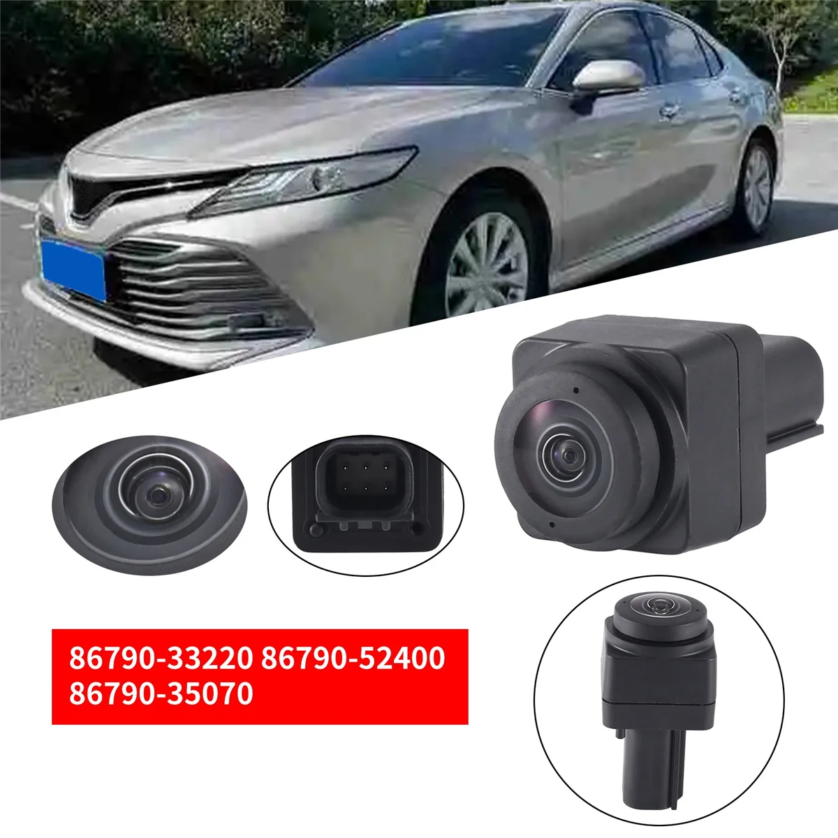 Car Front Surround View Camera 86790-33220 86790-52400 86790-35070 for Toyota Camry Aqua 4Runner Grille Assist Camera