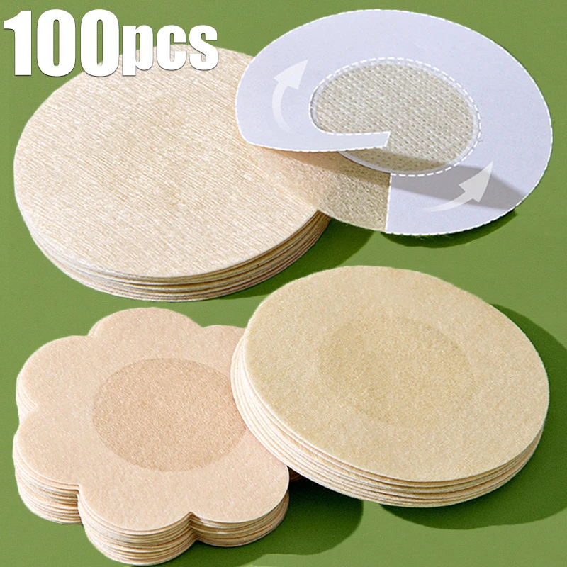 

100PCS Women Invisible Breast Lift Tape Overlays on Bra Sexy Nipple Stickers Chest Covers Adhesivo Bra Nipple Pasties Protection