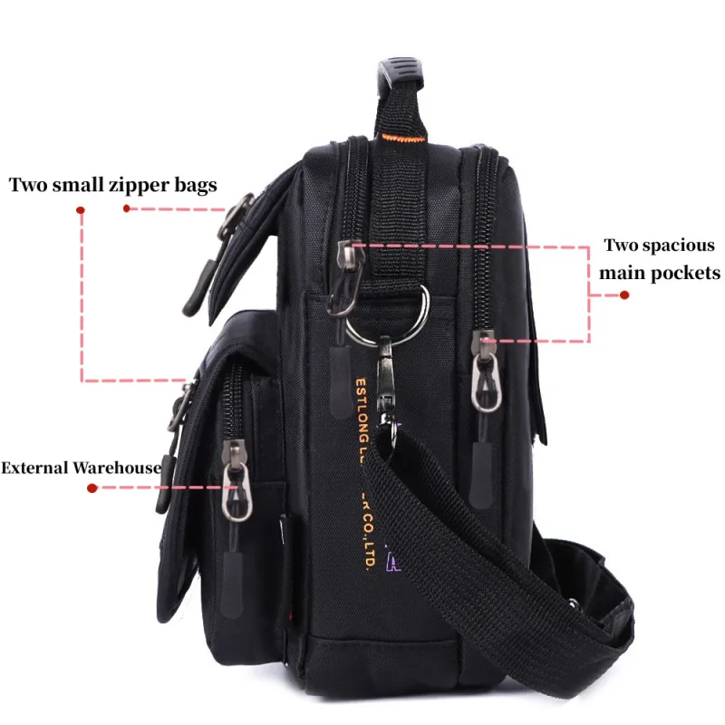 Men's Satchel Running Casual Multifunctional Large Capacity Hiking Travel Small Bag Waterproof Shoulder Outdoor Sports Waist Bag