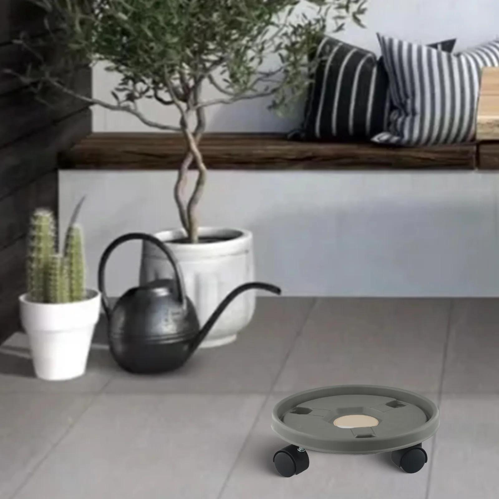Flower Pot Base Wheels Plant Support Roller Flower Pot Base Movable Tray Fitment Maneuverability Pallets Resin
