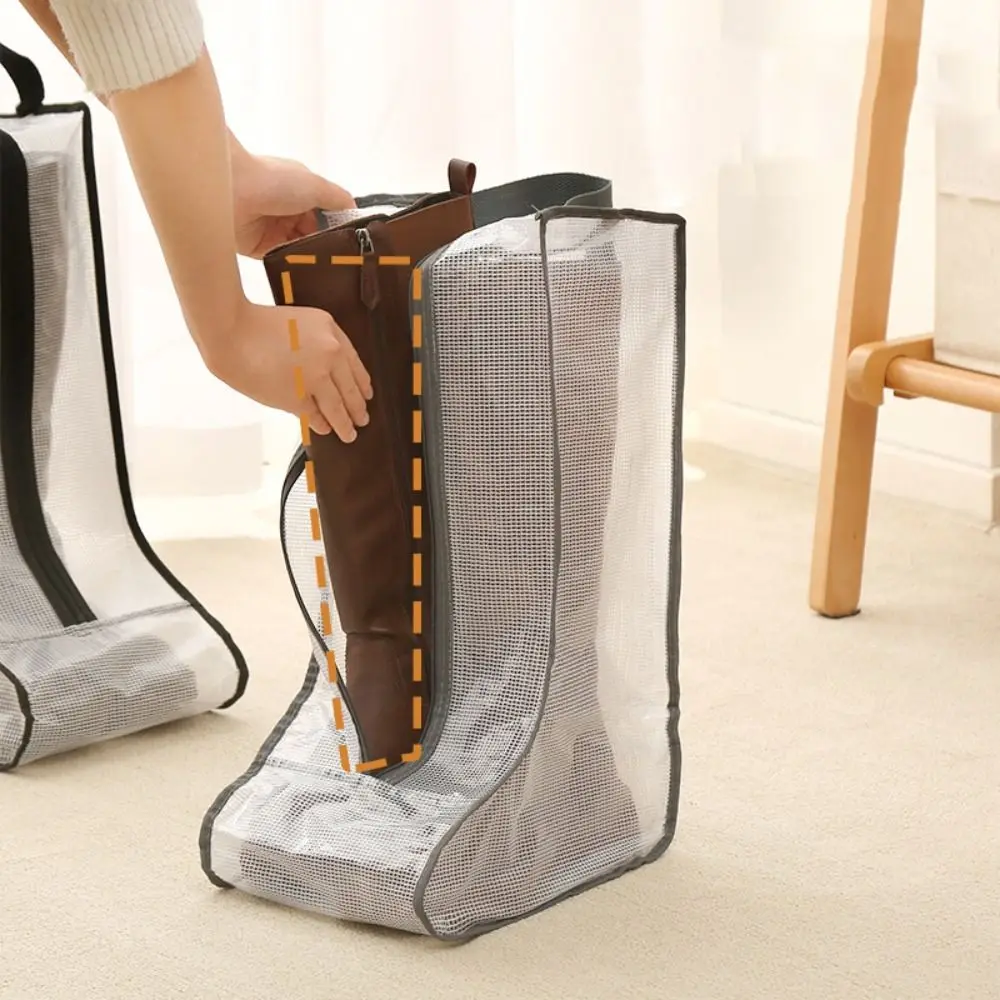 Dust-proof Rain Boots Storage Bag Portable Shoes Organizer Travel Zipper Pouch Drying Shoes Protect Shoes Storage Accessories