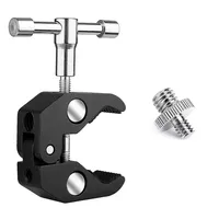 Crab Claw Clamp Tongs Pliers Clip Bracket for Camera Tripod Monopod Studio Flash Bracket Tripod Arm Camera Accessories