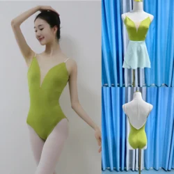 Kamizelka baletowa damska 2024 nowy letni projekt praktyka baletowa trykoty do tańca dla dorosłych trykot gimnastyczny kombinezon taneczny