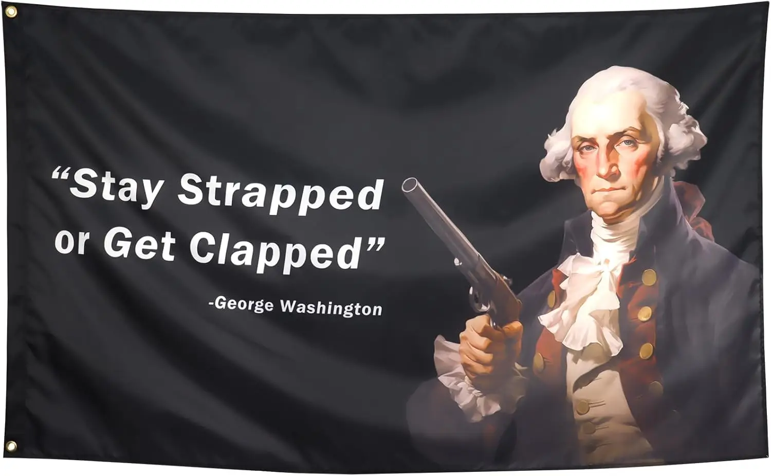 Seekamit Stay Strapped Or Get Clapped Quote Cool Meme Funny Flags For College Dorm Room Guys Wall Banner 3X5 Ft Bedroom Man Cave