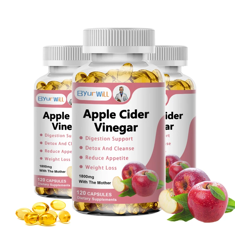 

High absorption Apple Cider Vinegar Capsules Support Appetite Suppressant, Detox & Cleanse Gut, Weight Health, Rich Vitamins