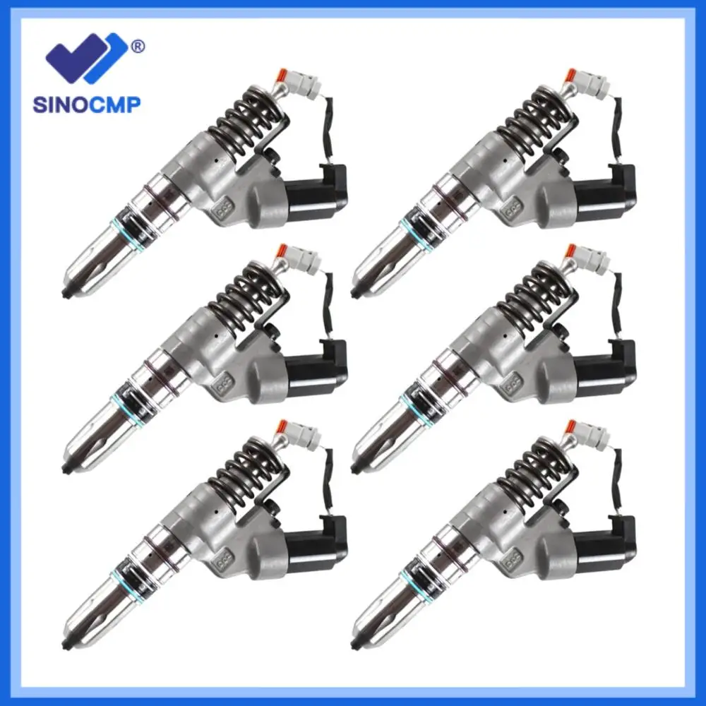 

SINOCMP 6pcs 4902921 4902921PX 4902921RX Common Rail Diesel Injector Assy for Cummins M11 QSM11 ISM11 Engine