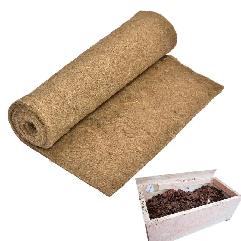 Composter Worm Blanket Jute Fibre Composting Worm Bin Blanket Cuttable Compost Tumbler Worm Blanket For Composting Compost Cups