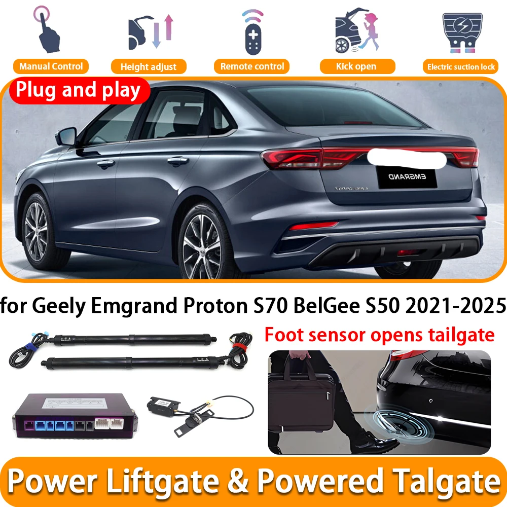 for Geely Emgrand Proton S70 BelGee S50 2021-2025 OEM Electric Automatic Powered Tailgate Power Liftgate System Trunk Lift Kit