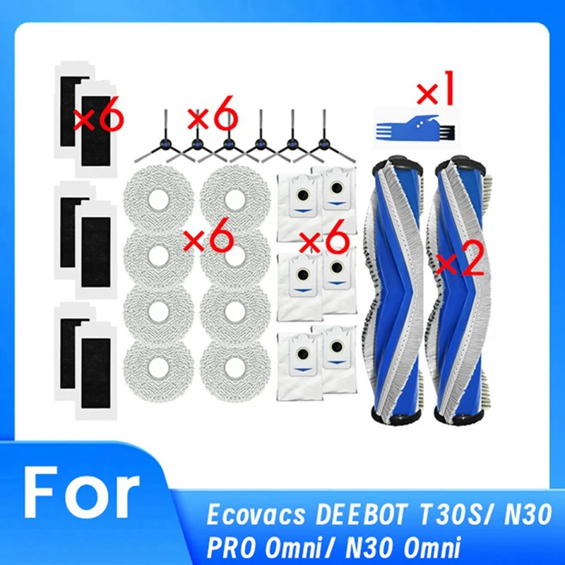 

Запасные аксессуары для робота-пылесоса Ecovacs DEEBOT T30S/N30 PRO Omni/N30 Omni