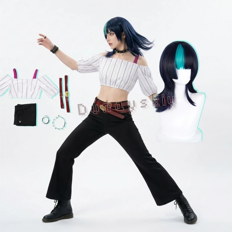 culling-kirara-hoshi-コスプレ衣装アクセサリー付きウィッグクロップトップ女性用ハロウィンカーニバルパーティー衣装
