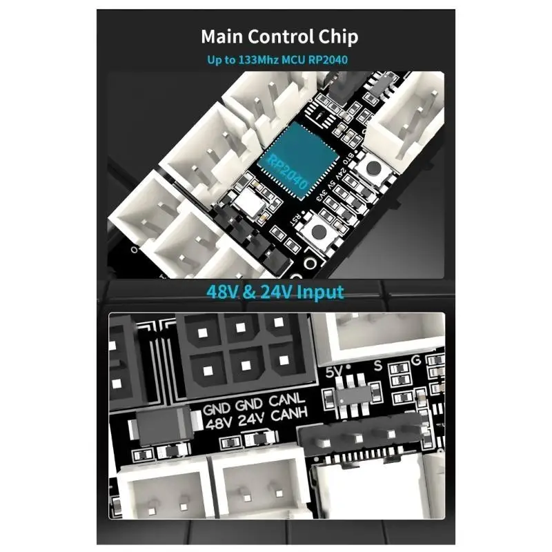 R53C DFH PITB V2.0 Steuerplatine 3D-Drucker Schritttreibermodul mit RP2040 MCU und TMC5160 Treiber – Detail 4
