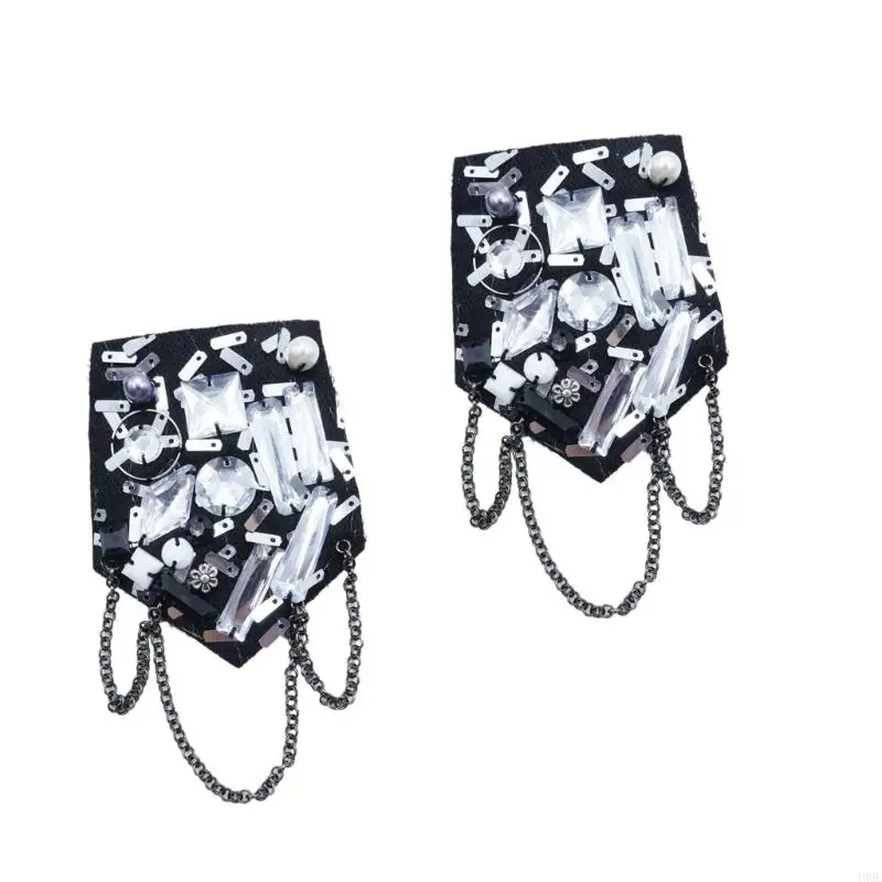 49me uitgebreide pailletten epaulet schouderbord kostuum schouderbadge decors