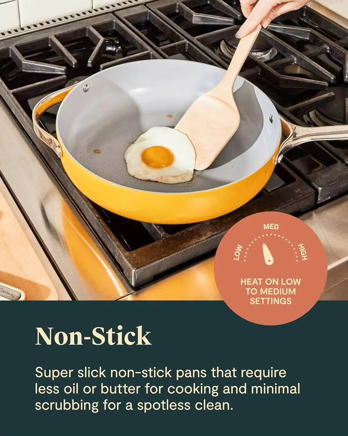 طقم أواني طهي سيراميك غير لاصقة من كارواي (12 قطعة) أواني ومقالي وأغطية لتخزين المطبخ - غير سامة - آمنة للفرن ومتوافقة مع