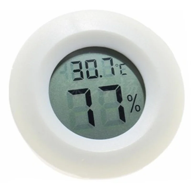 BNVN-Mini LCD ميزان الحرارة الرقمي الرطوبة الاستشعار التحقيق للفريزر 10 قطع مستديرة جهاز قياس درجة الحرارة والرطوبة