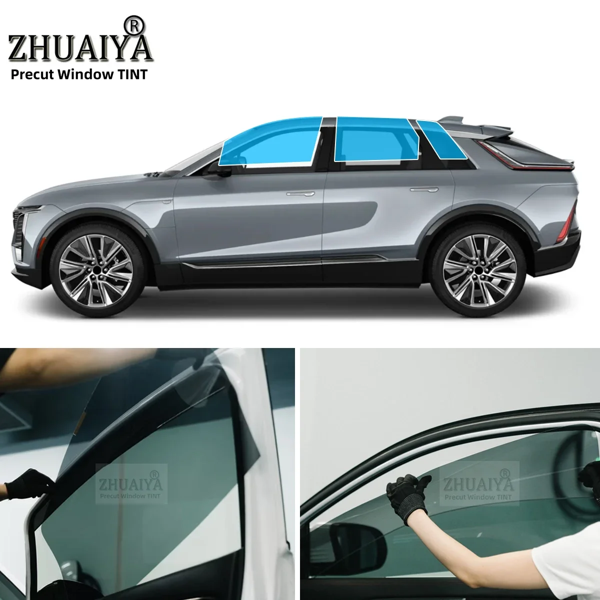 Precut Car Removable Window Tint Film Front Two Door Windows Tint For Cadillac LYRIQ 4 DR SUV 2023-2024