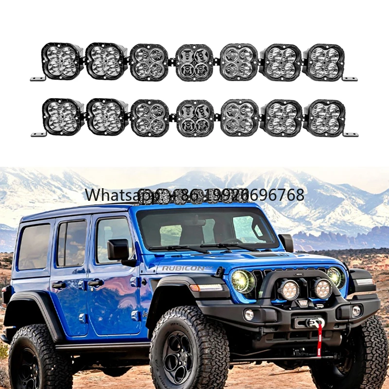 

Spotlight Overhead 42'' Offroad 5x5 Hilites Pro6 Spliced Modular Led Light Bar for Tacoma FJ Land Cruiser