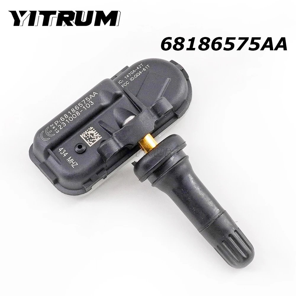 YITRUM 68186575AA TPMS Sensor 434MHz For RAM 1500 2500 3500 Jeep Cherokee 2014 2015 2016 Tire Pressure Monitor Valve 68239720AB