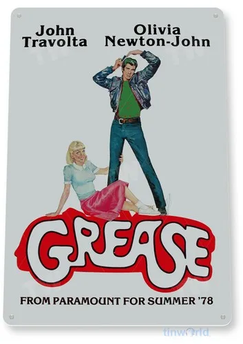 TIN SIGN Grease John Movie Poster Home Theater Store A079 --Tin Sign