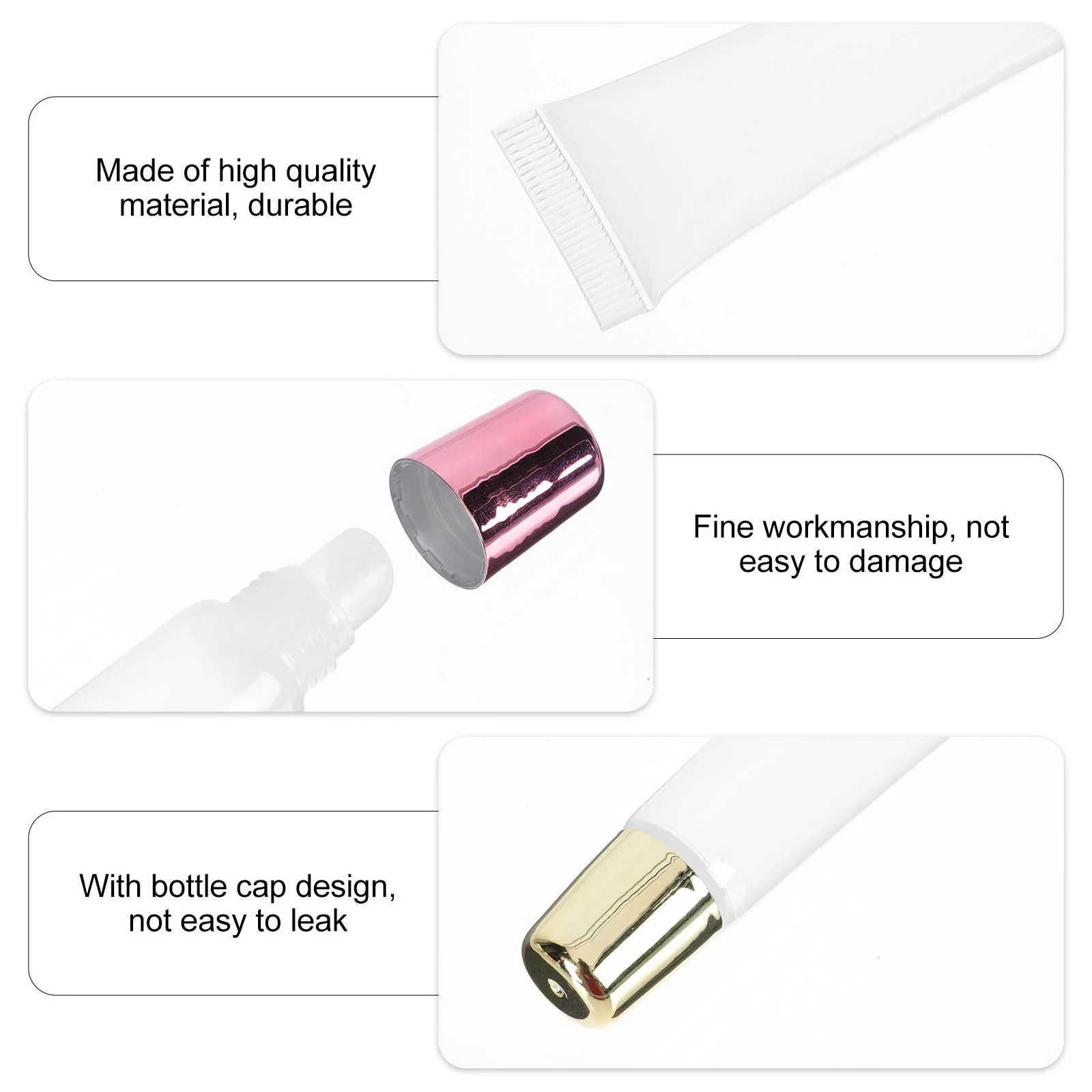 

8Pcs Lip Gloss DIY Tube Small 15ml Travel Lightweight Durable Empty Lipstick Holders Perfect for Lip Color Mini Lipstick Bottle