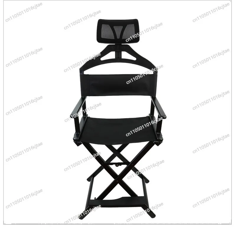 For Foldable Portable Multifunctional Outdoor Backrest Makeup Chair with Pillow, High Director Chair