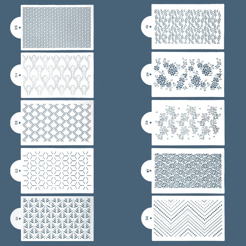 3D Wedding Cookies Chocolate Drawing Painting Fondant Cake Mesh Stamps Stencils Embossing for Decorating Tool Plastic Spray Mold