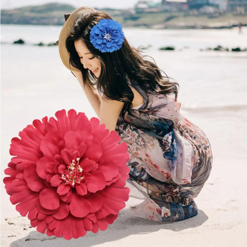 

Elegant Peony Flower Women's Hair Clip Headwear Headwear High-end Fabric Guest Chest Flower Brooch Red Flower