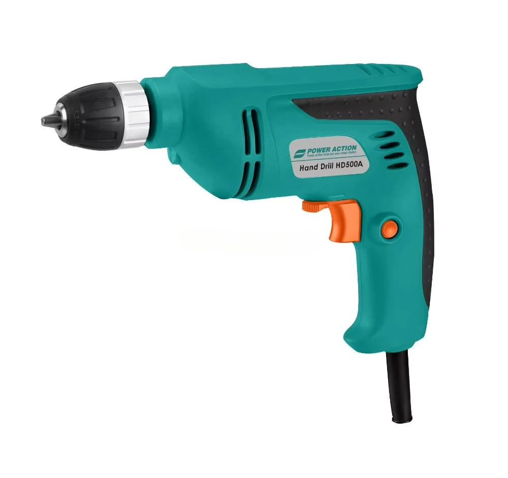 

Power Action Portable 500w Electric Hand Drill Tool Machine