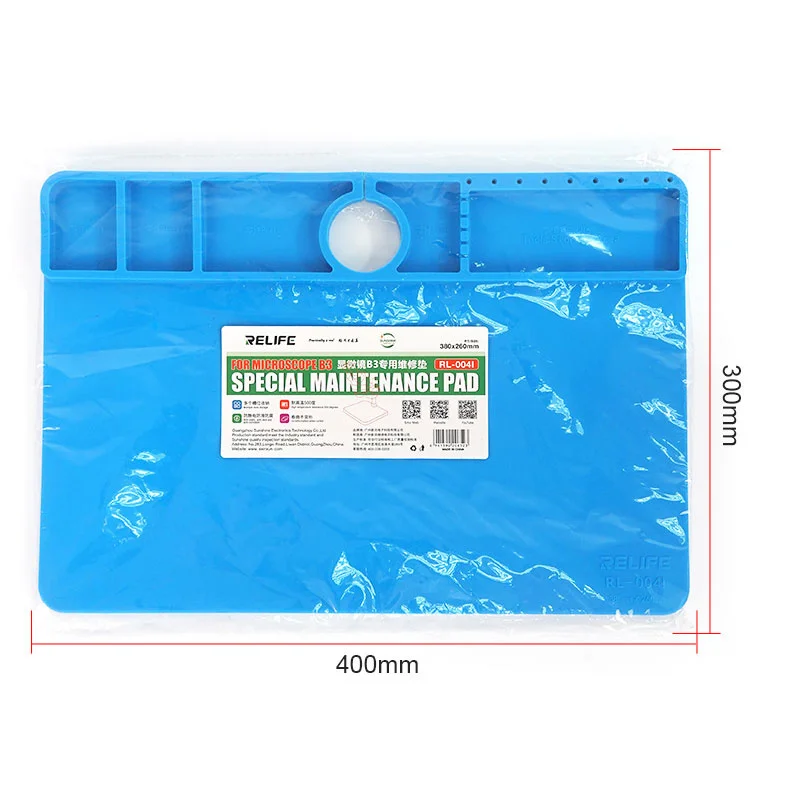 RELIFE RL-004I microscopio B3 almohadilla de reparación aislamiento almohadilla de silicona de alta temperatura almohadilla de mesa de soldadura para Estación de soldadura BGA