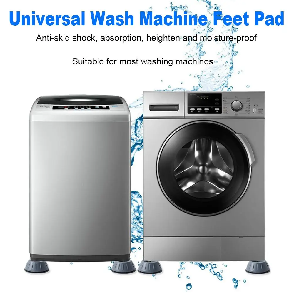 4pcs Universal Anti Vibration Anti-Skid Damper Stand Washing Machine Feet Pads Furniture Raiser Support Refrigerator Base