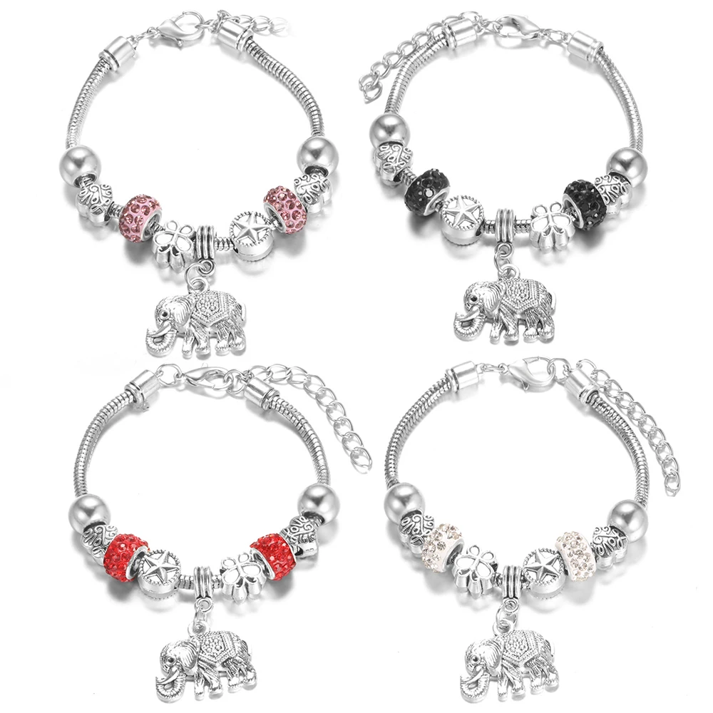 Neuer Schmetterlings-Anhänger, 5-farbig, Strass, Schlangenkette, Armreif, Hummer-Schnalle, verstellbarer Charme, Damen-Perlen-Armband, Schmuck, Geschenk – Detail 17