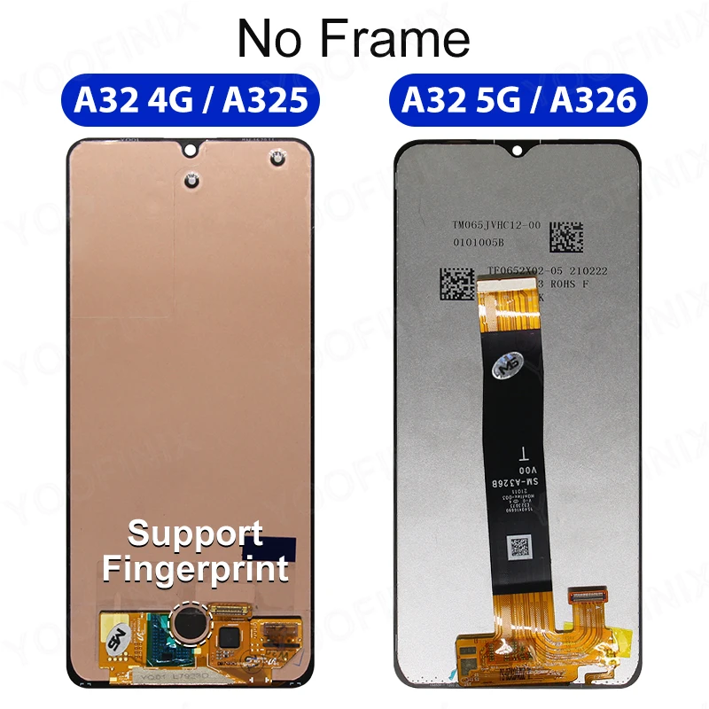 Super AMOLED For Samsung Galaxy A32 LCD Display Touch Screen For Samsung Galaxy A32 5G A32 4G A325F A326B LCD Screen Replacement