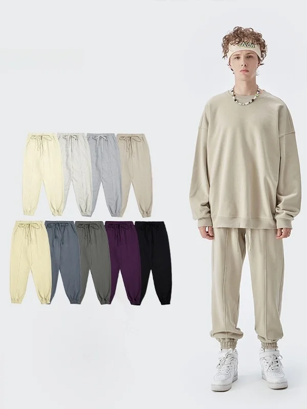 

American Retro 0g Heavyweight Loop Casual Color Thi Sweatpants High Street Sport Pants Loose Fit mid Waist Cotton