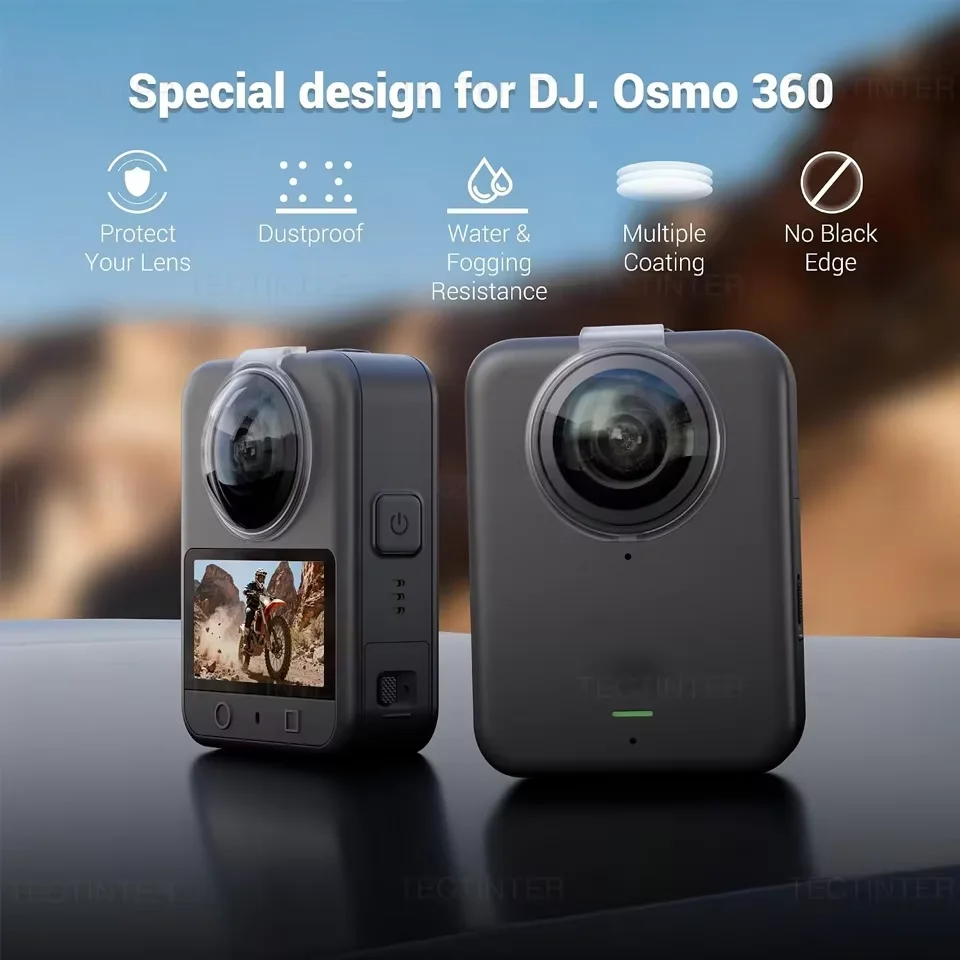 For DJI Osmo 360 Camera Accessories Lens Guard Cap Glass Screen Protector Frame Silicone Case Cover Quick Release Adapter Mount