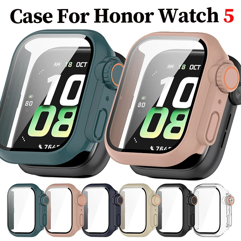 ПК + закаленное стекло, чехол для изменения секунд для Honor Watch 5, ремешок для умных часов, бампер, защитная пленка для экрана для Honor Watch5