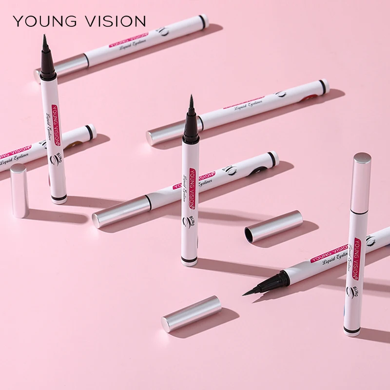 Lápiz delineador de ojos de color resistente al agua de la marca YOUNG VISION, cabezal de esponja, delineador de ojos líquido, secado rápido, 5 colores opcionales