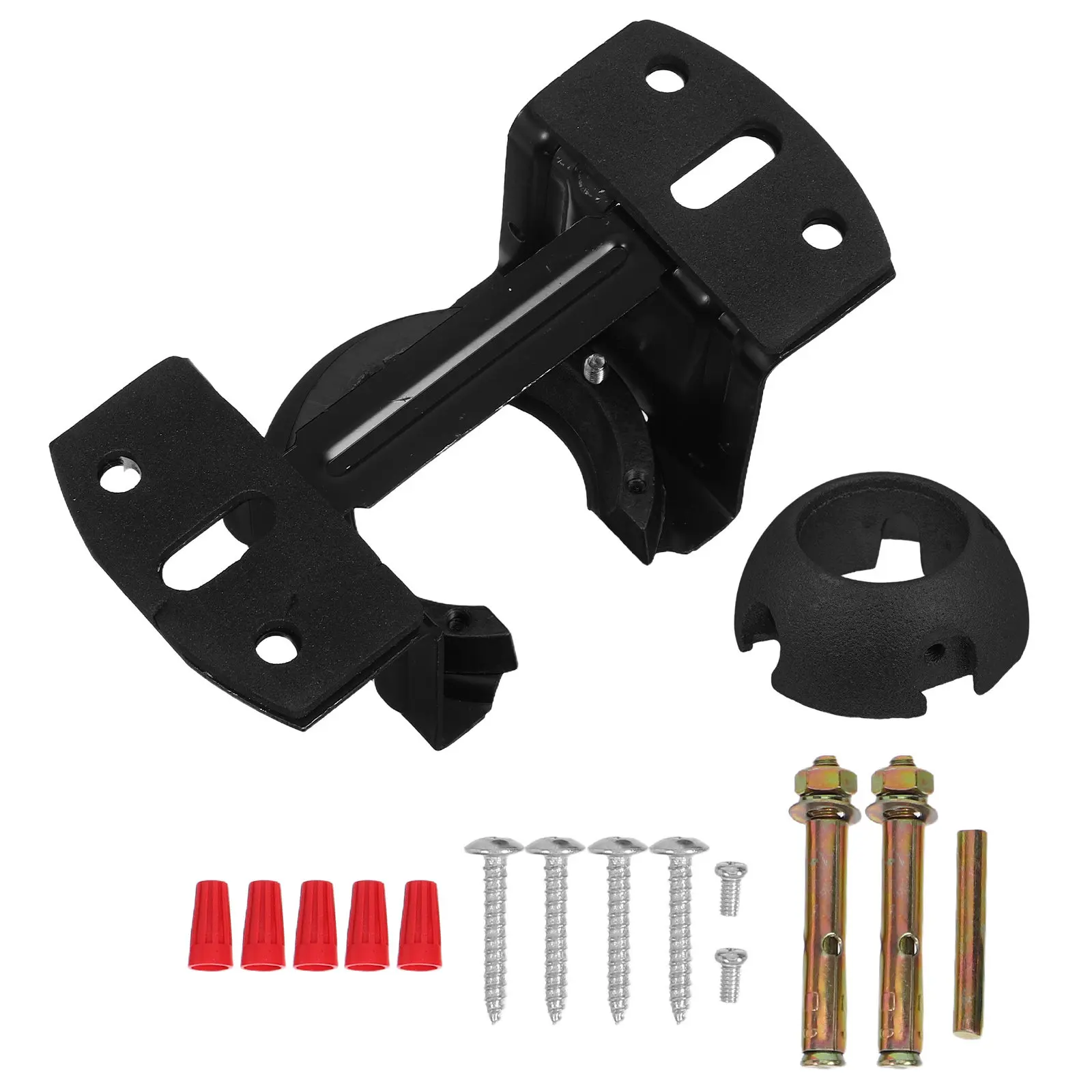 1Set Universal Ceiling Fan Mounting Bracket Kit Heavy-Duty Iron Support Stable Installation Sloped Ceiling Adapter