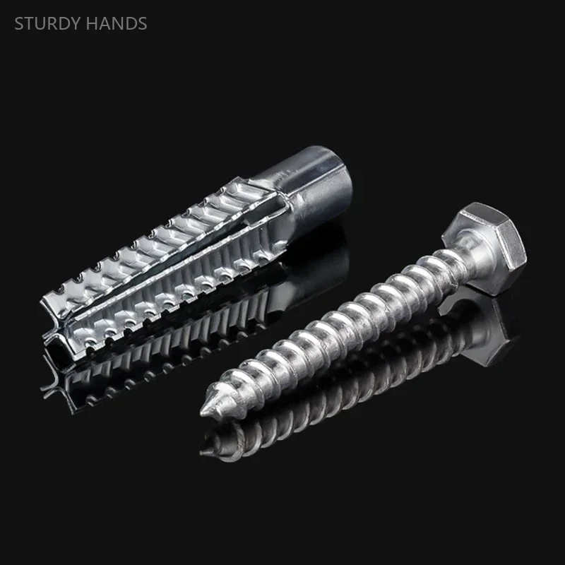 أبو بريص التوسع الترباس ، الكربون الصلب ، الطوب خفيفة الوزن ، جدار الاسمنت ، الطوب جوفاء ، المعادن توسيع الأنابيب المسمار ، 40 قطعة