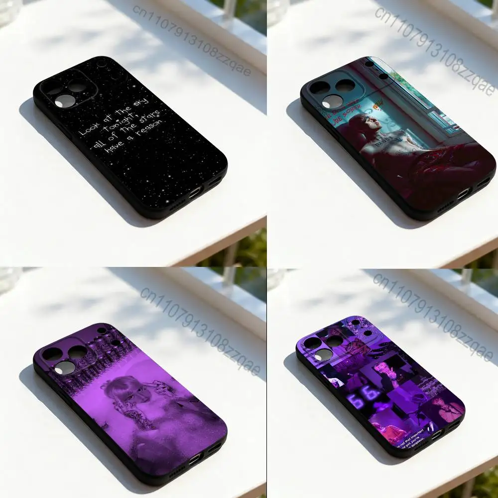 

L-Lil P-Peep Star Shopping Phone Case Silicone Black Soft For iPhone 17,16,15,14,13,12,11,Pro,Max,Plus,E,SE4,Air,Mini