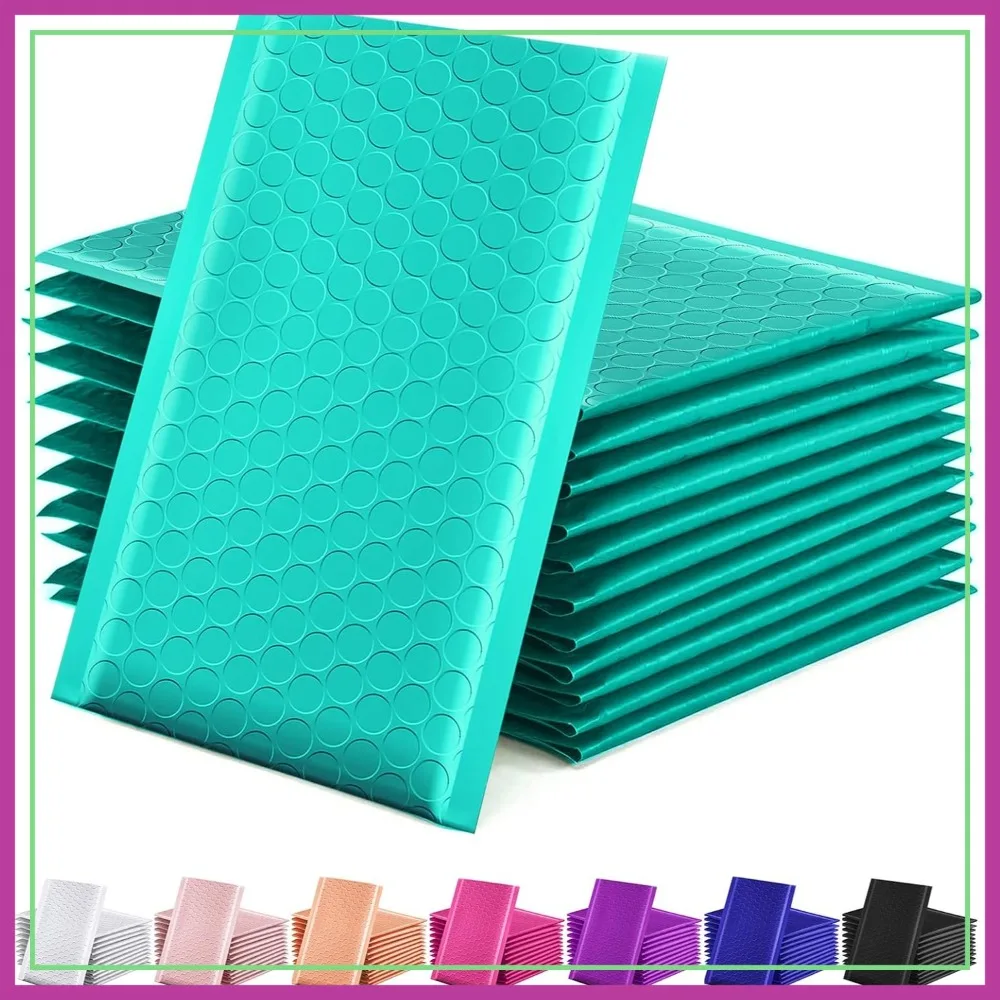 

Bubble Mailers 4x8 Inch 50 Pack Padded Envelopes Usable Size 4x7 Inch Self Seal Shipping Bags for Jewelry, Small Business, Teal