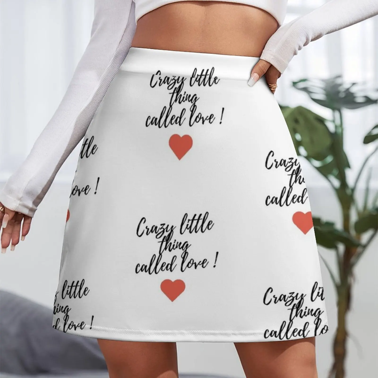 Crazy little thing called love :) Mini Skirt luxury women skirts elegant dresses for women Mini Skirt
