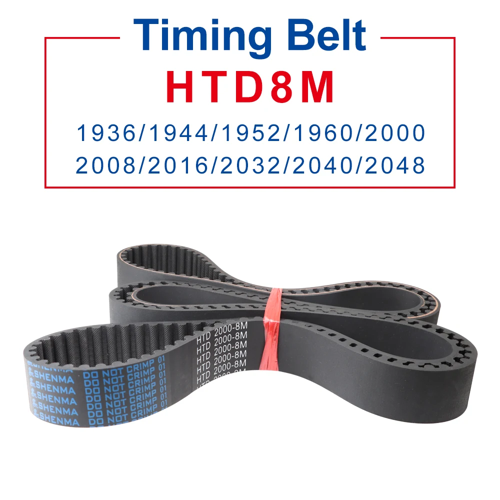 

Rubber Belt HTD8M-1936/1944/1952/1960/2000/2008/2016/2032/2040/2048 Circular Teeth Belt Width 20/25/30/40mm For 8M Alloy Pulley