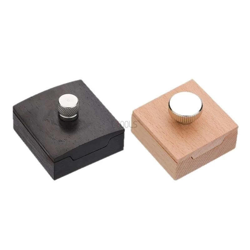 Soporte de rejilla de papel de lija, Mini herramientas de marco de arena de mano, accesorio de pulido y bordes de cuero, lijadora de banda para carpintería