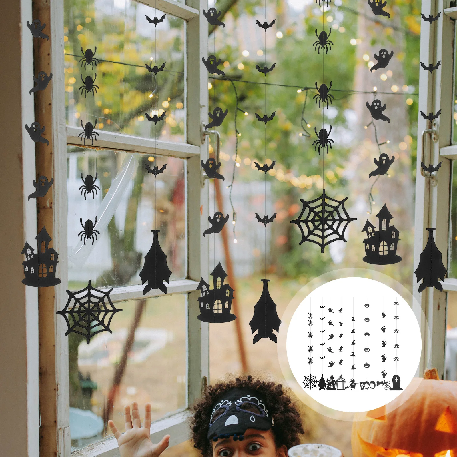 

8Pcs Halloween Pendants Paper Decorative Bats for Spooky Party Wall Ceiling Goth Party Decorations Halloween Pendant Pumpkin